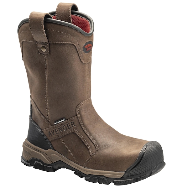 Avenger Safety Footwear Men Aluminum Toe RIPSAW WELLINGTON AT, MENS PR, Brown, 11, Medium - A7830-11M