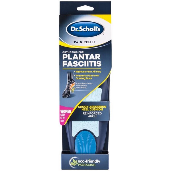 Dr Scholls Dr Scholl's Plantar Fascitis Women's Insoles 6-10 Blue 1 pair - 888853590387