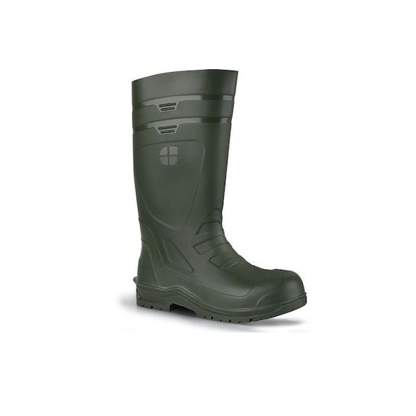 Shoes For Crews Unisex Sentry Tall Rubber Boots, Steel Toe, 14.5 in Height, Green, 10 - 72126