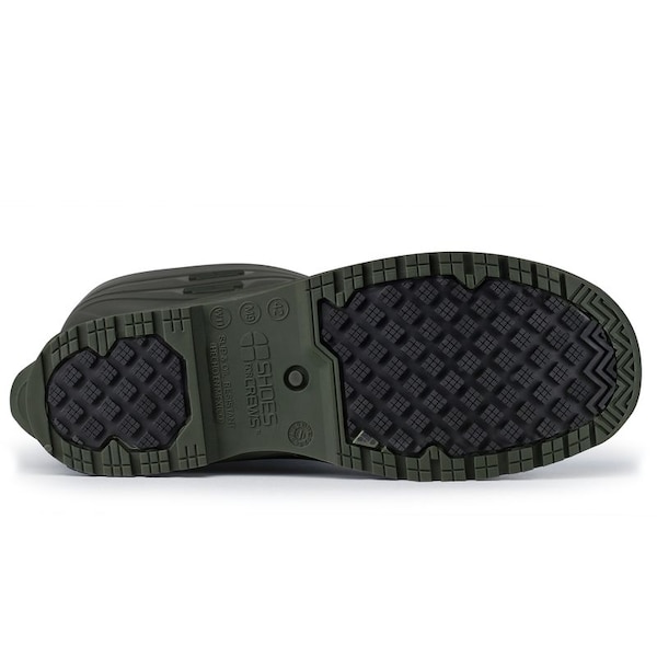 Shoes For Crews Unisex Sentry Tall Rubber Boots, Steel Toe, 14.5 in Height, Green, 10 - 72126