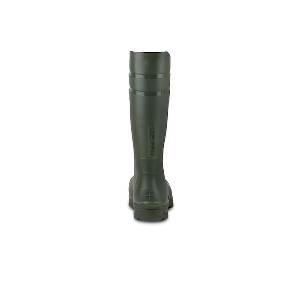 Shoes For Crews Unisex Sentry Tall Rubber Boots, Steel Toe, 14.5 in Height, Green, 10 - 72126