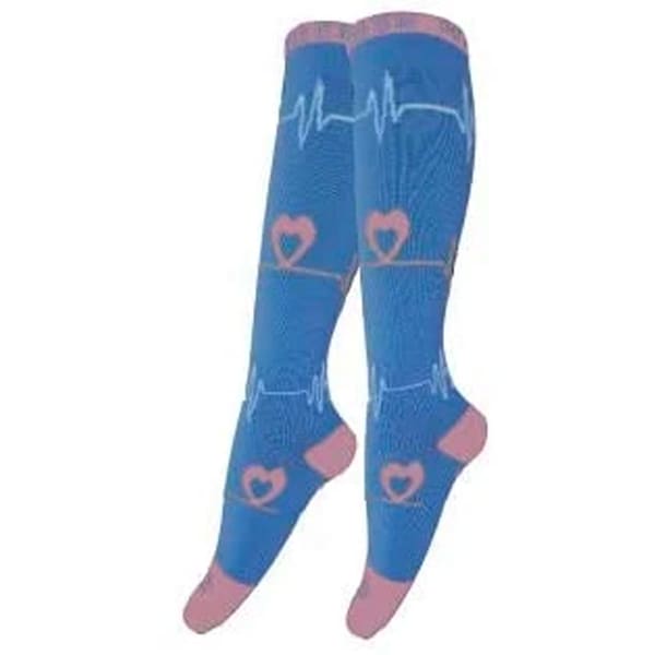 Zayaan Health Heartbeat Compression Socks, Blue, PR - BLZH-CSHB-1BP