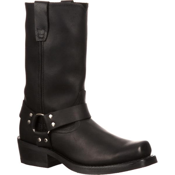 Durango Men's Harness Boot, 12 D, Leather, 11 in H, Oiled Black - DB510