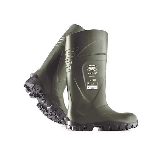 Bekina StepliteX SolidGrip PU Boot, Composite Toecap, Green-Black, Sz 7 - XAN9E/9180AP506-07