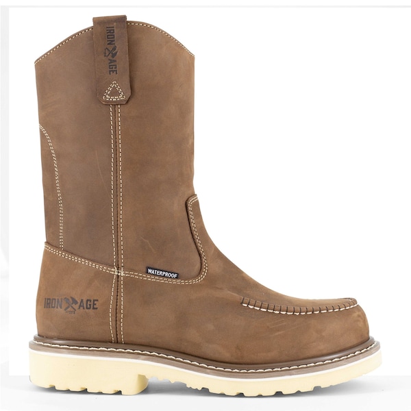Iron Age 5 Mens Brown Comp Toe 11 in Moc Toe Wat, Brown, 8.5M, 12 - IA5093