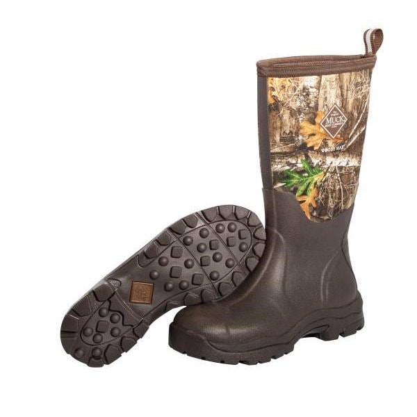 Muck Boot Co Women's Realtree Edge Woody Max Tall Rubber Boot, Plain Toe, 14 in Height, Camo, 10 - WWPK-RTE-RTR-100