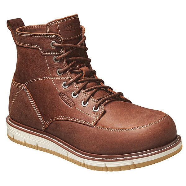 Keen Men's 6 in Aluminum Toe 6-Inch Work Boot, Gingerbread/Gum, 11, D, 1020055 - 1020055