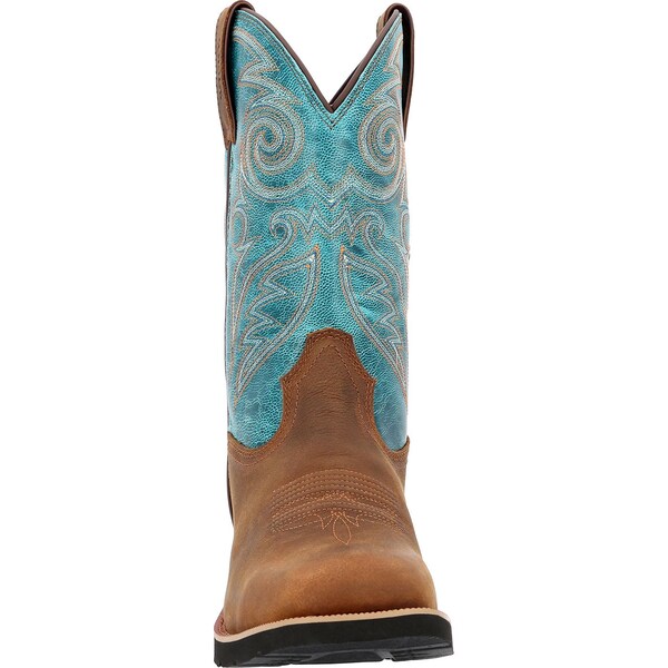 Rocky Men's Western Boot, 9.5 M, 12 in H, Brown and Robin Blue - RKW0441
