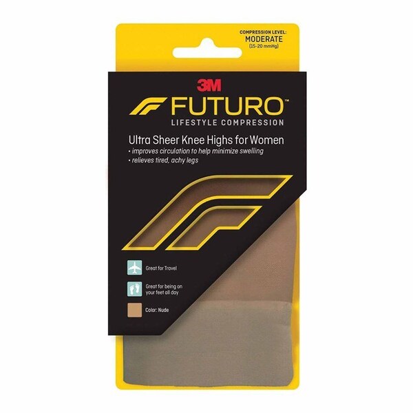 Futuro Compression Pantyhose Knee High Large Nude Closed Toe, 24PK - 71061EN