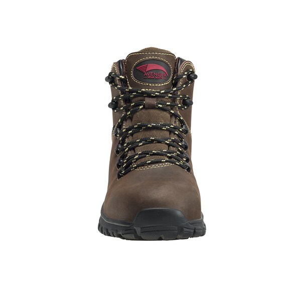 Avenger Safety Footwear Women's Aluminum Toe FLIGHT AT, WOMENS PR, Brown, 9.5, Wide, A7470 - A7470-9.5W