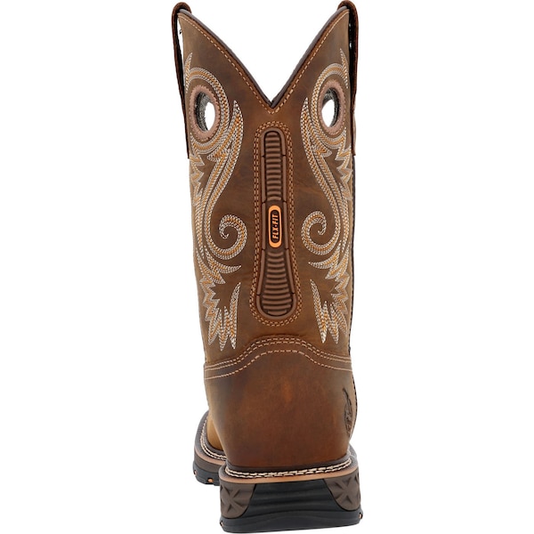 Georgia Boot Men's Waterproof Western Work Boot, 9.5 W, Alloy Toe, 11 in H, Crazy Horse, GB00622 - GB00622