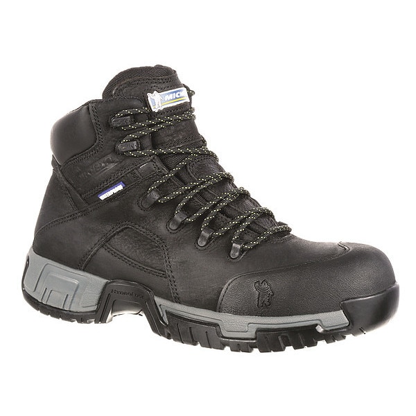 Michelin Men's Work Boot, 11 M, Steel Toe, 6 in H, Black, XHY866 - XHY866