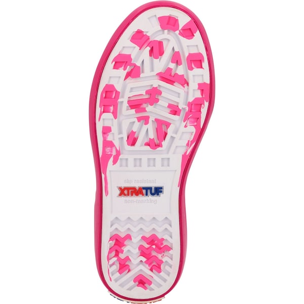 Xtratuf Kids Ankle Deck Boot, 6 M, Leather, 4 in H, Neon Pink - XKAB451Y