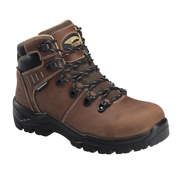 Avenger Safety Footwear Women's Carbon Nano-Fiber Toe Work Boot, Brown, 8, Wide, A7451 - A7451-8W