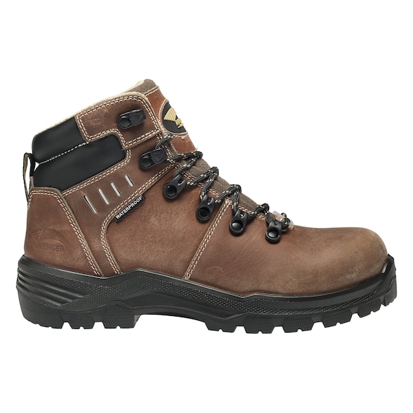 Avenger Safety Footwear Women's Carbon Nano-Fiber Toe Work Boot, Brown, 8, Wide, A7451 - A7451-8W