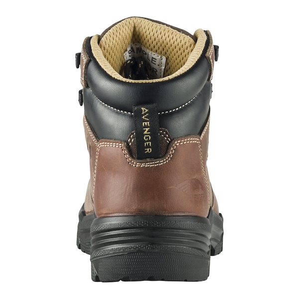 Avenger Safety Footwear Women's Carbon Nano-Fiber Toe Work Boot, Brown, 8, Wide, A7451 - A7451-8W