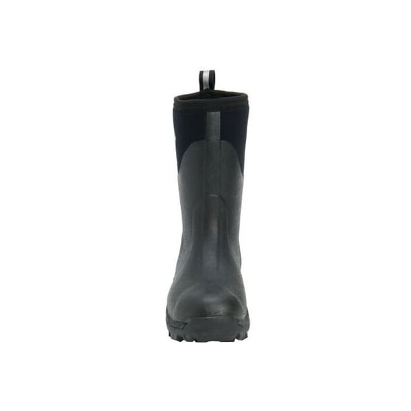 Muck Boot Co Men's MuckMaster Mid Rubber Boot, Plain Toe, 12 in Height, Black, 11 - MMM-500A-BLK-110