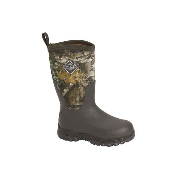 Muck Boot Co Youth Rugged II Kid's Rubber Boot, Plain Toe, 11" Height, Camo, 6 - RG2-RTE-RTR-060