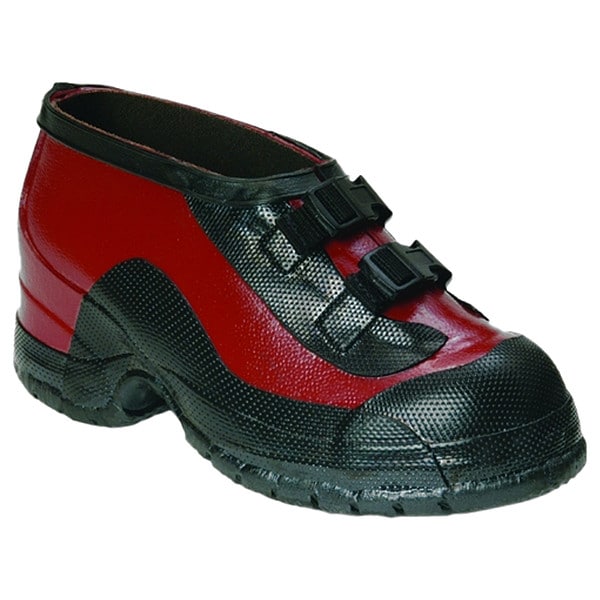 Salisbury Overboots, Dielectric Rubber Toe, 5 1/2 in Height, Non-Skid Bar Tread Sole, Black, Red, 12 - 51509 12-ES