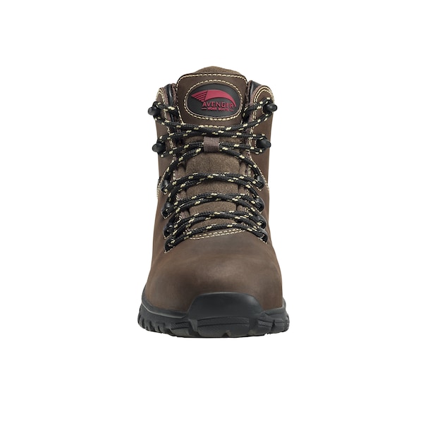 Avenger Safety Footwear Women Aluminum Toe FLIGHT AT, WOMENS PR, Brown, 7.5, Wide - A7470-7.5W