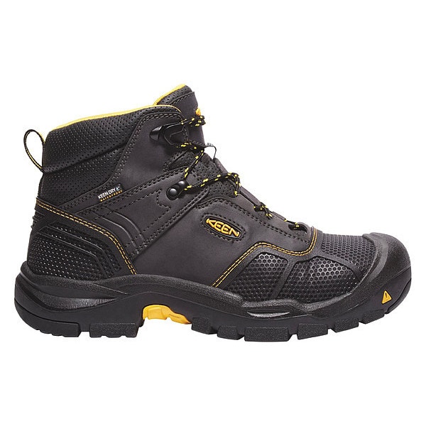 Keen Men's 6-Inch Work Boot, 15 EE, Steel Toe, 6 in H, Black/Raven, 1017828 - 1017828