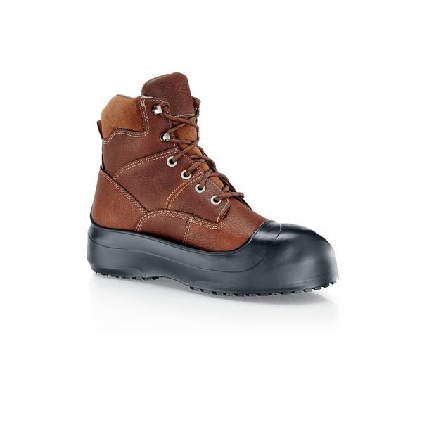 Shoes For Crews Overboots, Plain Toe, Rubber, 2 in Height, Pull On Closure, SFC-2 Sole, Black, 3XL - 54