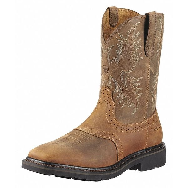 Ariat Men's Western Boot, 9 D, Steel Toe, 10 in H, Aged Bark, 10010134 - 10010134
