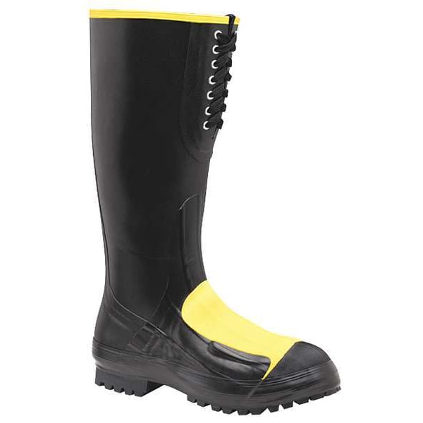 Lacrosse Men's Rubber Boot, 11 Steel Toe, 16" H, Black, 228050 - 228050