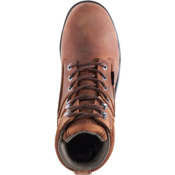 Wolverine Men's 6-Inch Work Boot, 10 XW, Steel Toe, 6 in H, Dark Brown, W02053 - W02053