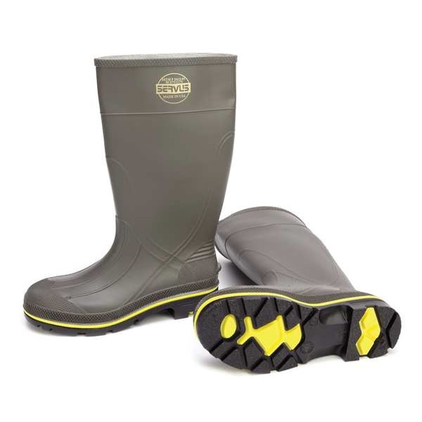 Honeywell Servus Men's Rubber Boot, 15 Steel Toe, 15" H, Gray, 75101 - 75101/15