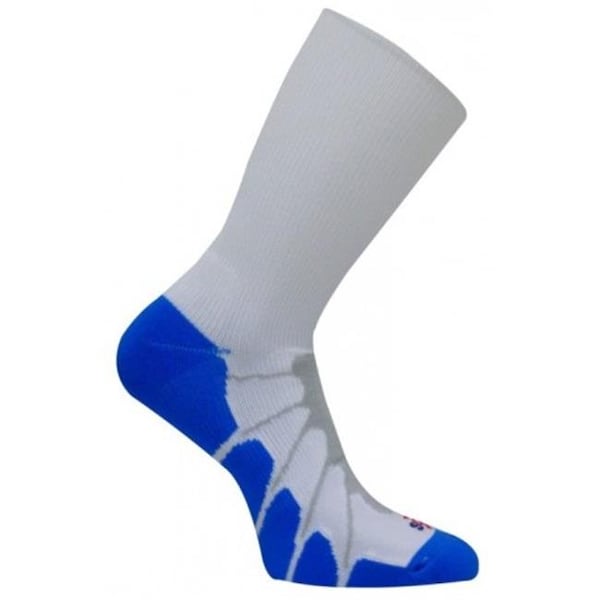 Sox Sox SS 3011 Performance Sports Plantar Fasciitis Crew Arch Compression Socks; White-Royal - Extra Large - SS3011_W-RL_XLG