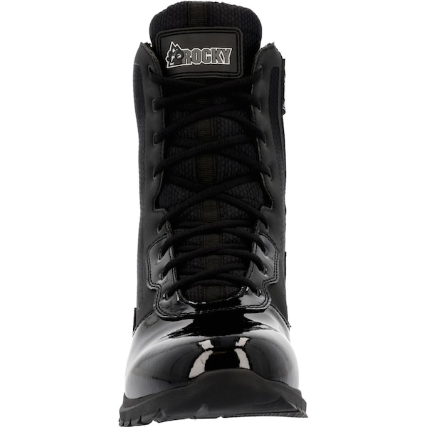 Rocky Cadet 8'' Black Side Zip Public Service Boot, BLACK, Size 8 W - RKD0103