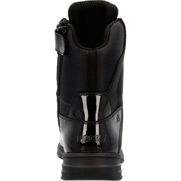 Rocky Cadet 8'' Black Side Zip Public Service Boot, BLACK, Size 8 W - RKD0103