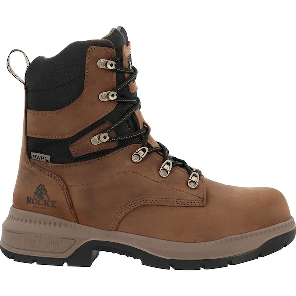 Rocky Worksmart, Men's Work Boot, 10 W, 8 in Height, Crazy Horse - RKK0482
