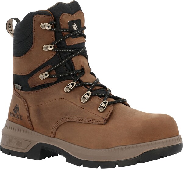 Rocky Worksmart, Men's Work Boot, 10 W, 8 in Height, Crazy Horse - RKK0482