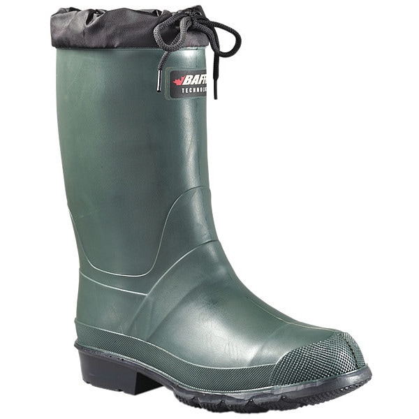 Baffin Men's Hunter (PLN) Rubber Boot, Plain Toe, 13" Height, Green, 8 - 8562-0000-394