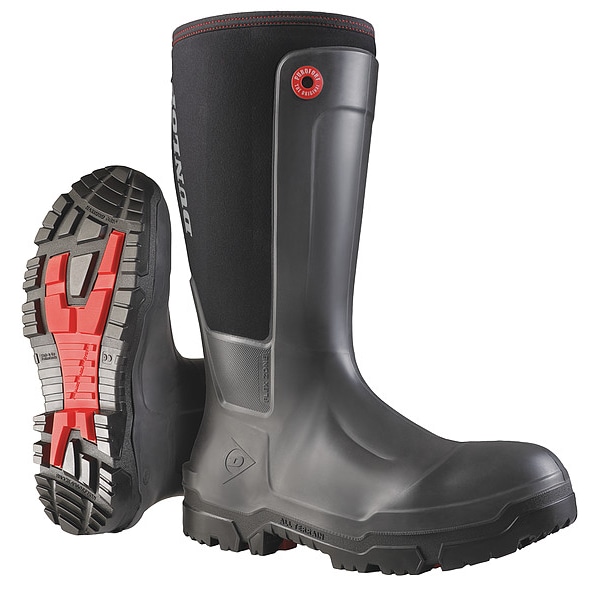 Dunlop Men's Rubber Boot, 11 Purotex, Black, NE68A93 - NE68A93