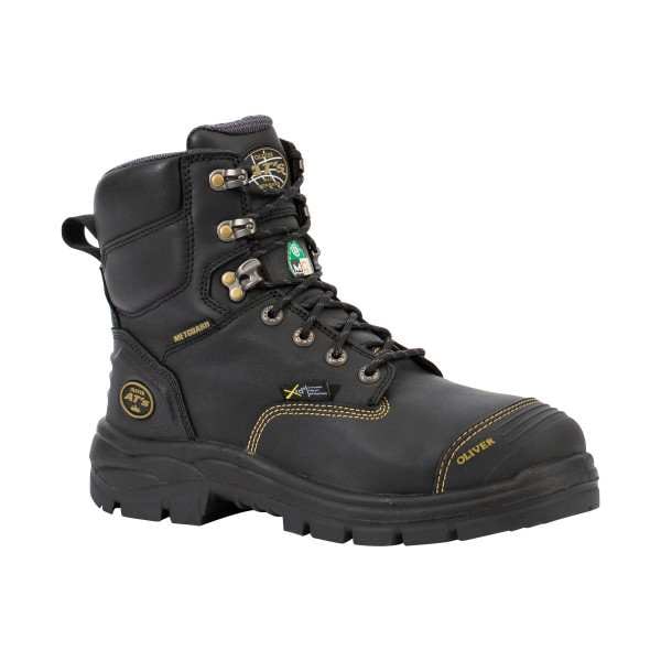 Oliver By Honeywell Men's 6-Inch Work Boot, 11 D, Steel Toe, 7 in H, Black, 55346S - 55346S-BLK-110