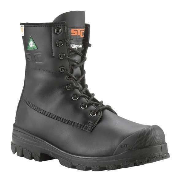 Stc Men's 8-Inch Work Boot, 6 M, Steel Toe, 8 in H, Black, 21986 - 21986-6