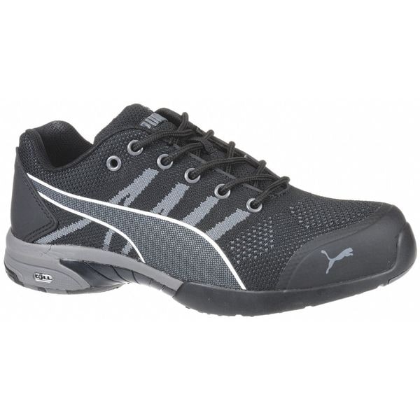 Puma Safety Shoes Women's Athletic Shoe, Steel Toe, Mesh Upper, Rubber Outsole, Lace Up, Black, 6 C - 642925-6 C
