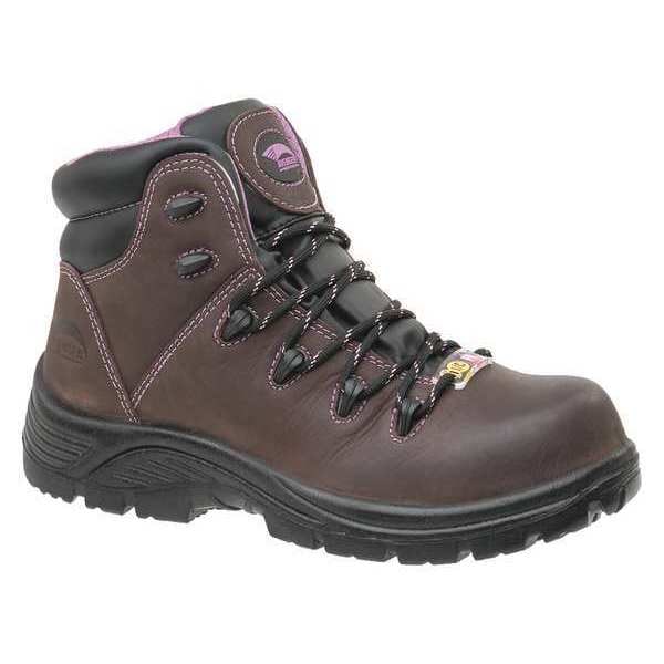 Avenger Safety Footwear Framer, Women's 5 in Composite Toe 6-Inch Work Boot, Brown, 8.5, Medium, A7123 - A7123-M