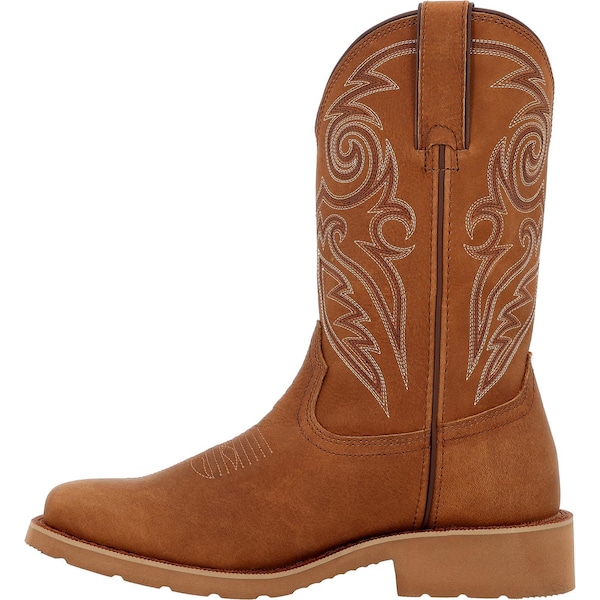 Rocky Western Boot, 12 W, Leather, 12 in H, Cognac - RKW0433