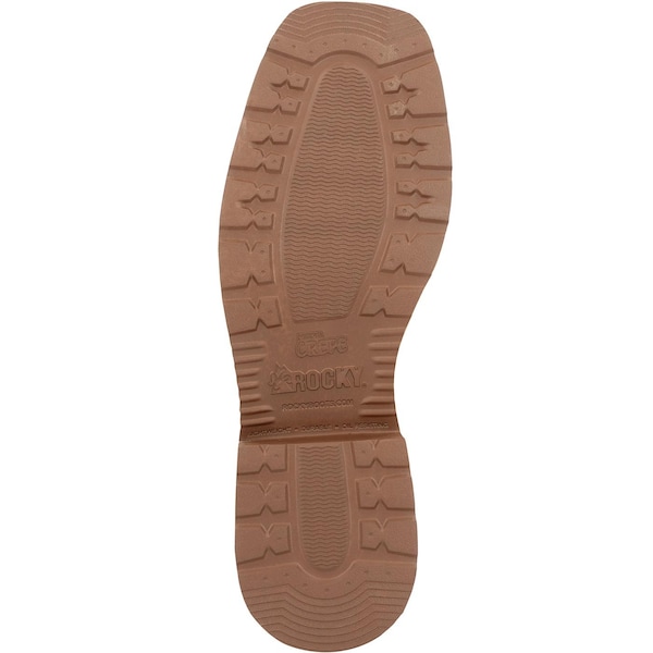 Rocky Western Boot, 12 W, Leather, 12 in H, Cognac - RKW0433