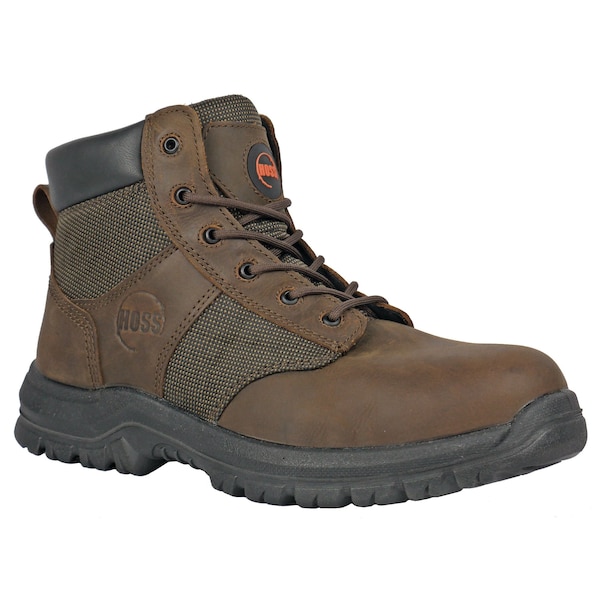 Hoss Boot Co Men's Work Boot, 7.5 D, Steel Toe, Brown, 60542 - 60542