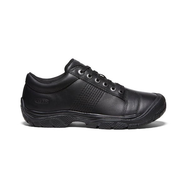 Keen PTC Oxford, Men's Athletic Shoe, 9 D, Leather, 2 3/4 in Height, Black - 1006980