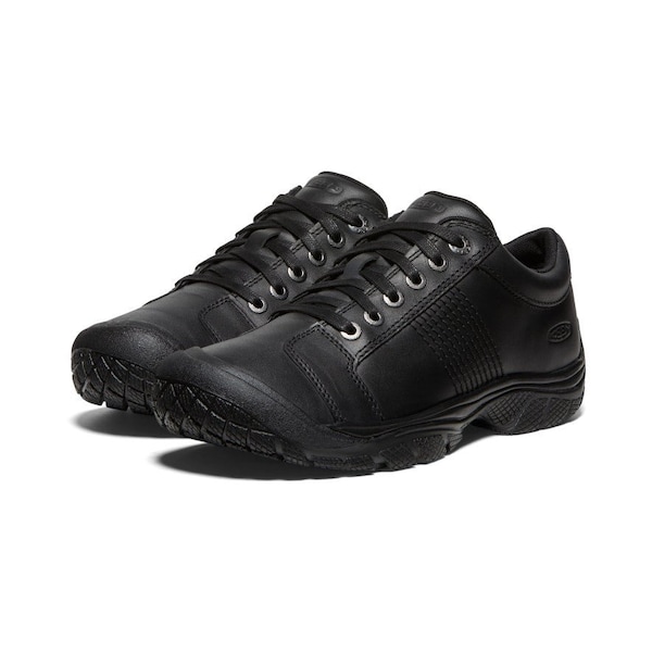 Keen PTC Oxford, Men's Athletic Shoe, 9 D, Leather, 2 3/4 in Height, Black - 1006980