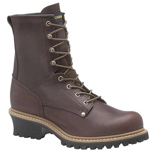 Carolina Shoe Men's Logger Boot, 13 EE, Steel Toe, 8 in H, Brown, 1821 - 1821