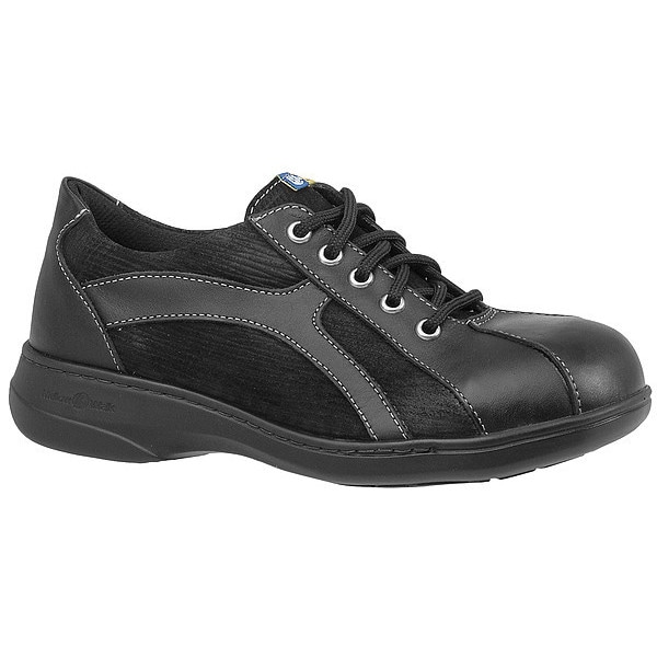 Mellow Walk Women's Oxford Shoe, 9 Leather Upper, Steel Toe, 4 in H, Black, 420092 - 420092 : 9E