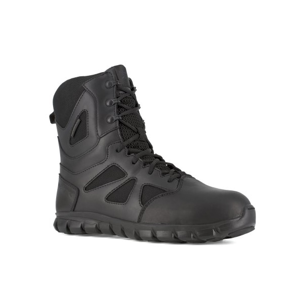 Reebok Men's 8-Inch Work Boot, Composite Toe, Leather, Mesh Upper, Rubber Outsole, Lace Up and Zipper, 11 - RB8807