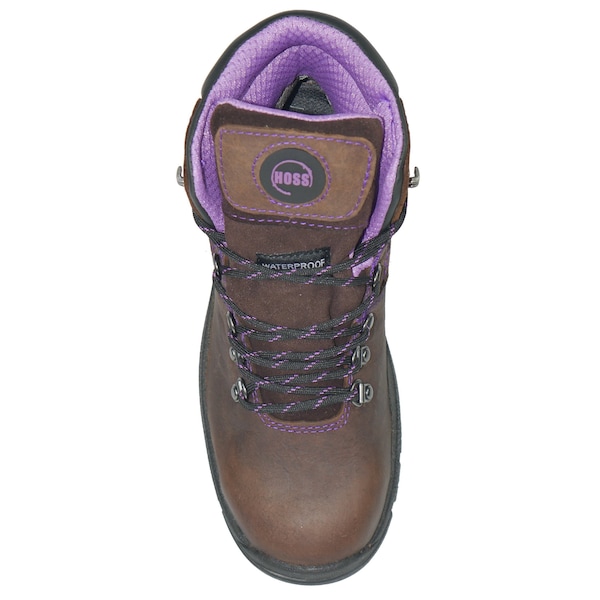 Hoss Boot Co Women's Work Boot, 10 B, Steel Toe, Brown, 70423 - 70423